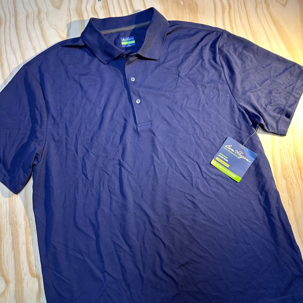 Ben Hogan Performance Polo Mens 2XL Navy Blue Stretch Moisture Wicking NWT